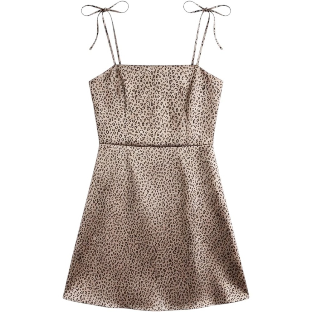 Lola Grace Cheetah Print Silky Slip Dress Y2K Indie Sleaze Goth Prowl Mob Wife